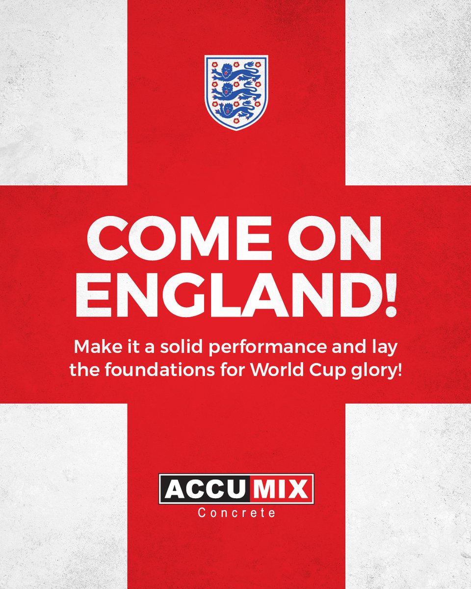 24hrConcrete's tweet photo. Already through, but let's finish the group stage on a high! 💪⚽

Wishing England the very best tonight. Build on the solid foundations and take that winning momentum into the knockout stages.

Come on England! 🦁🦁🦁

#England #ThreeLions #WorldCup2026 https://t.co/iL8qXLWILZ