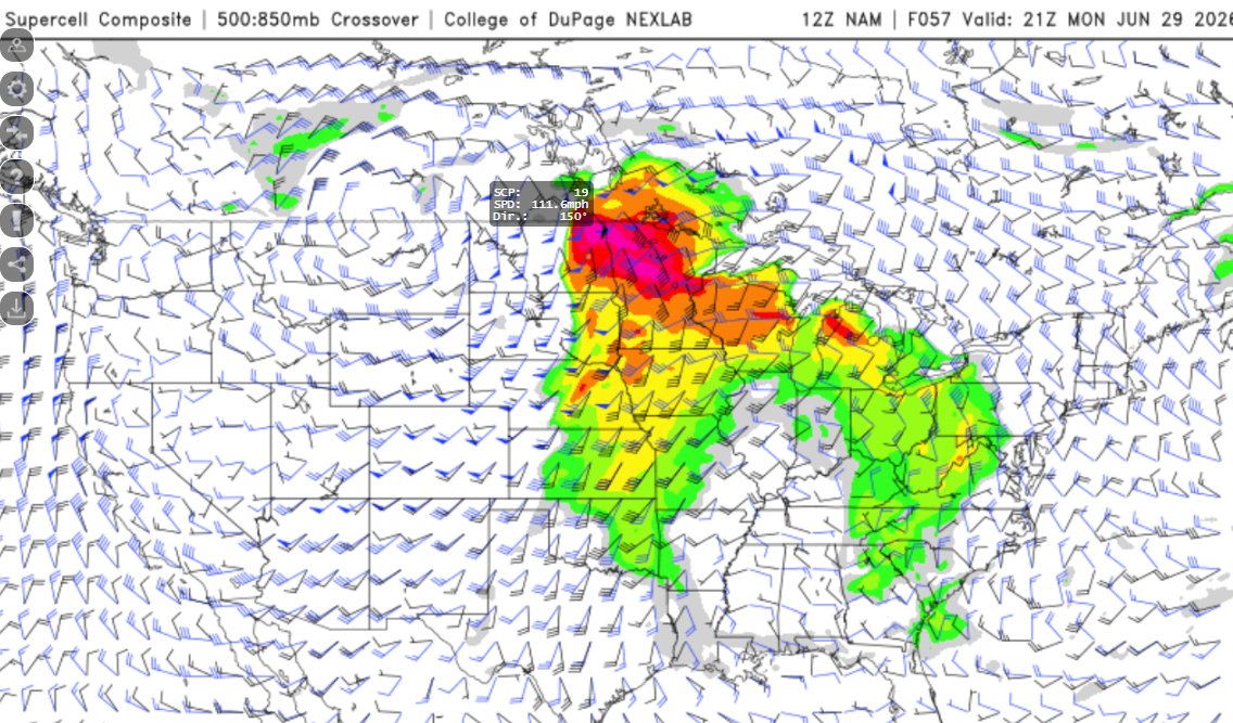 TRGTornado's tweet photo. Monday has my eye WAY more than it did last night. I wouldn't be shocked if we see a few long-tracked EF-2+ tornadoes being possible. Could be a dangerous day if this trend continues. I expect the SPC to upgrade to a day 3 ENH risk level 3 out of 5 at the next update... https://t.co/1vEsUAgyli