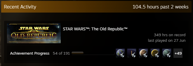 rSWTOR's tweet photo. Me returning to this game in May after quitting it in 2014. https://t.co/WTUSR96E5l
#SWTOR #StarWars https://t.co/rhJn1lw7jM