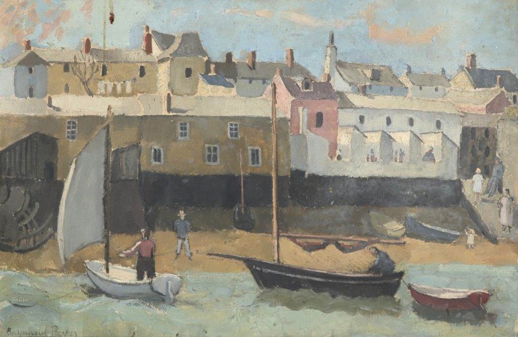 EastLndonGroup's tweet photo. Good afternoon @EvisonFrances & thank you, very belatedly on my part, I'm afraid. Here's another seaside view by Brynhild Parker for you. This is "Appledore" by her from 1932. #BrynhildParker #Appledore #Devon #EastLondonGroup https://t.co/izkScKJFmD