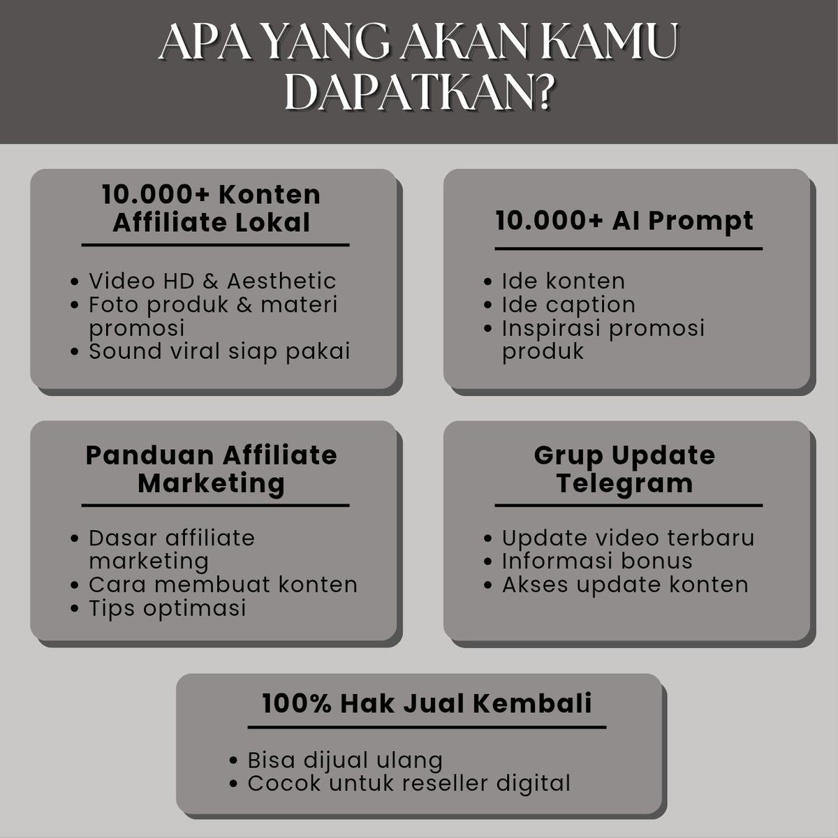 sourraphics's tweet photo. yang lagi cari freelance, wfh, atau penghasilan tambahan bisa coba affiliate 🙌🏻 bank konten affiliate isi 10.000+ video affiliate lokal HD, tinggal upload aja. bonus foto, prompt AI, panduan affiliate &amp; hak jual kembali. lagi promo 🤍

🖇️ https://t.co/e1PcIplkgd https://t.co/7EJKrHoy5C
