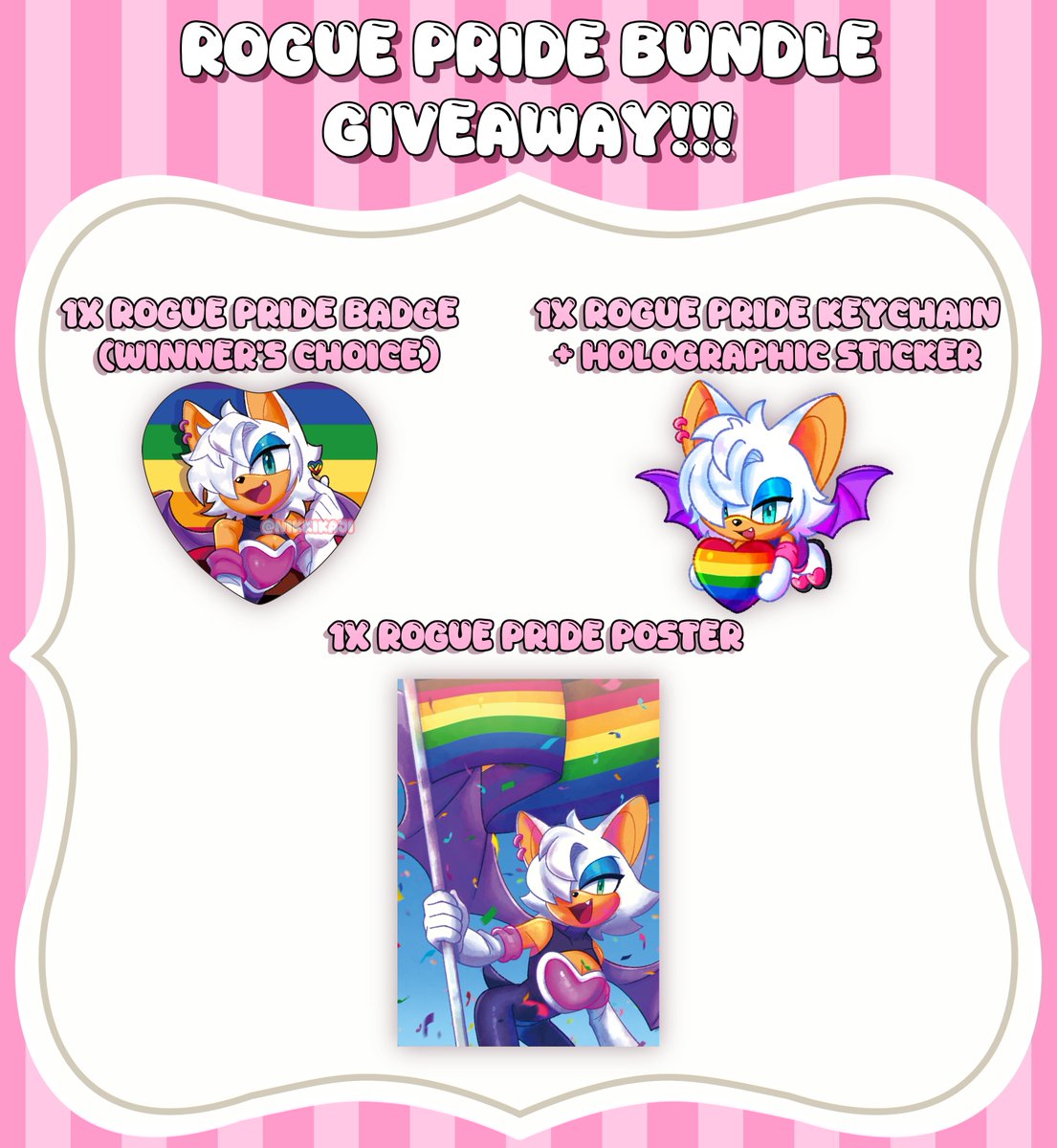 NikkiKaji's tweet photo. Giving away some Rogue pride merch to a lucky winner!! 🩷

To enter: Like + Follow + Retweet (additional winners for every 600 retweets) https://t.co/h7DZxpdeQs