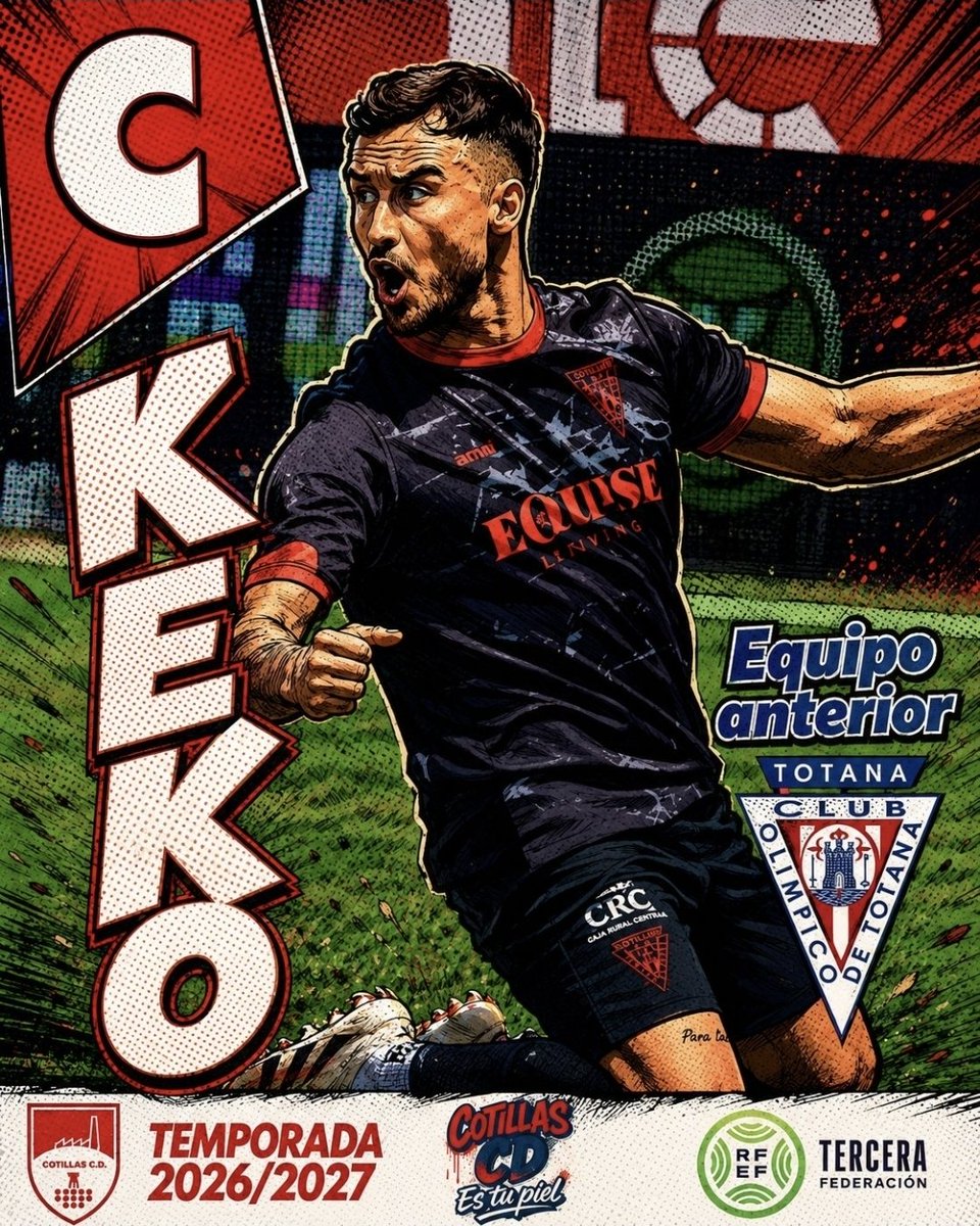 CotillasCd's tweet photo. EL 10 YA TIENE DUEÑO.
Keko vuelve a Las Torres para ponerse al mando del centro del campo.
Imaginación, calidad, golpeo y experiencia para un jugador llamado a liderar, a darle sentido al juego y a aportar ese talento diferencial que cambia partidos.
🔟⚽ https://t.co/6XfCihkqa6