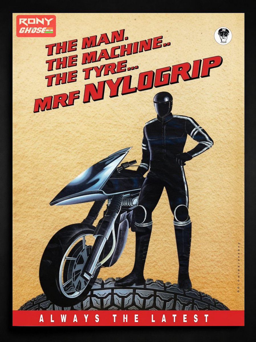 FunskoolRony's tweet photo. #Funskool Street Hawk silhouette in MRF tyre magazine ads from the 90s. MRF is the parent company of Funskool. https://t.co/TSsJhgbIjc