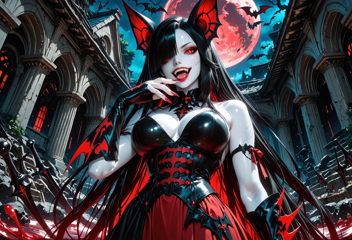 VampM9999's tweet photo. #吸血鬼 #vampire #女吸血鬼
今日の次点たち（お題：召喚獣登場）
ワルカッコいい、みたいな感じを表現してみたいな、と。主人公の味方なんですけど、あんまり雑に扱うとひどい目にあうかも…？ https://t.co/aoEbahtD4Y