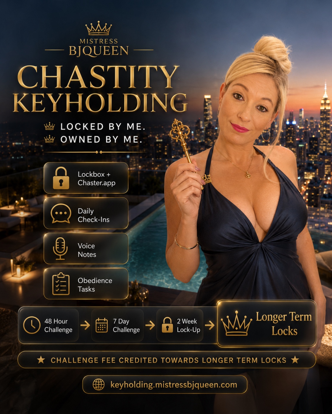 Think you can handle being locked for me? Start with a 48 Hour Challenge and perhaps I'll allow you to earn a longer lock. 🔑 https://t.co/lDtzxD00X6 https://t.co/IHr6xnju68