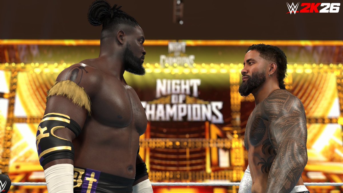 WWEgames's tweet photo. Who are you backing for King of the Ring? 👑 #TeamOba or #TeamJey? #WWE2K26 https://t.co/mDTZWbPAiB