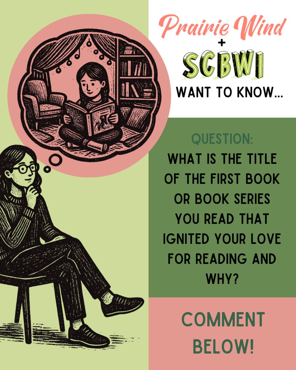 SCBWI_IL's tweet photo. ✨ The Spring/Summer issue of Prairie Wind drops Monday, 6/29! ✨
We're asking the big question: What is the title of the first book or series you read that ignited your love for reading?
Share yours! Drop the title in the comments, or post a photo/video and tag @SCWBI.Illinois https://t.co/ojLax8AOUQ