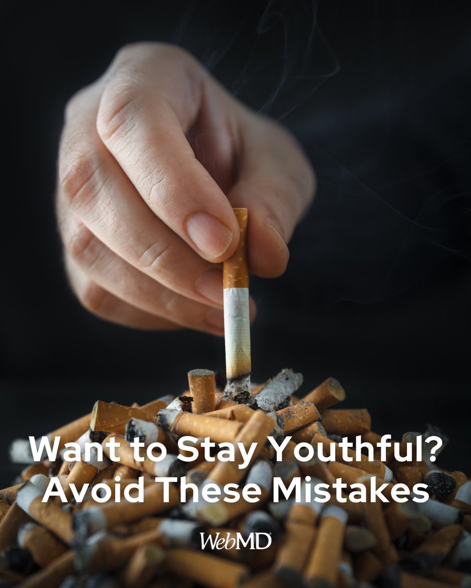 WebMD's tweet photo. If you use tobacco, besides raising your chances of getting cancer, you could end up with wrinkled, sagging skin at a younger age. Smoking lessens blood flow that carries essential nutrients like oxygen to the surface of your skin and may slow your body's production of collagen. Talk to your doctor about ways to break the habit. https://t.co/McVDWSySEQ