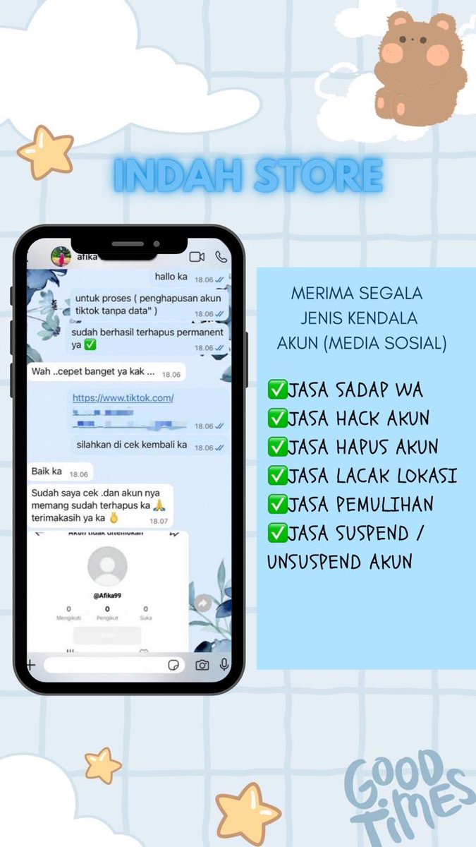 flufflej's tweet photo. Hi best, ada kendala akun sosmed?
Gmail,tiktok,X ,Facebook,Instagram,
Telegram,Line &amp; DLL.

Melayani: account #zonauangㅤ 

> Kembaliin akun sosmed
> Penghapusan akun permanen 

sadap wa • lacak lokasi • Hack Acc

konsultasi bisa langsung di wa ya 👇
https://t.co/ezhztxn7aT https://t.co/d7ytybkLiI