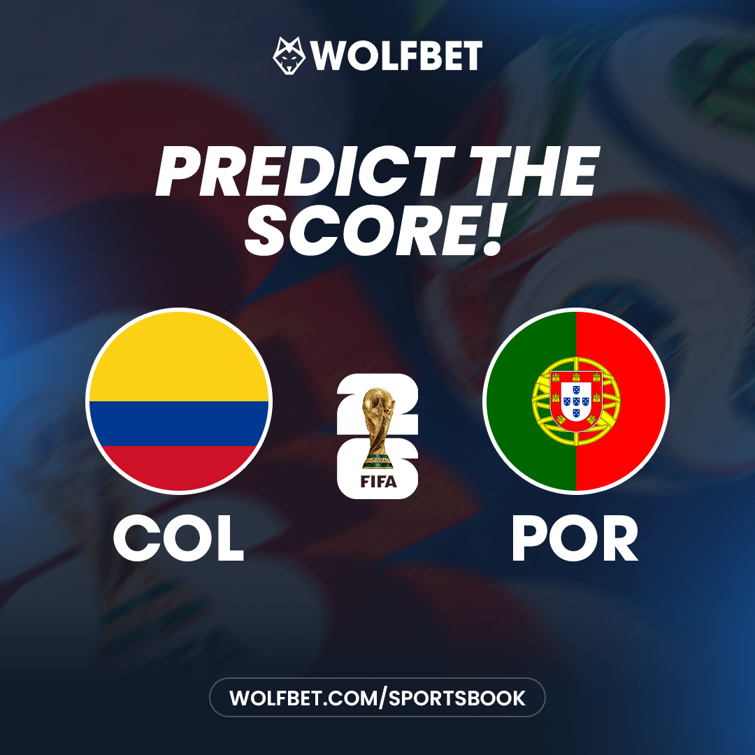wolfdotbet's tweet photo. 🇨🇴 Colombia vs Portugal 🇵🇹

Predict the final score for a chance to win a FREE BET 💸

Like + RT + Follow https://t.co/bGm7Wn2iWQ