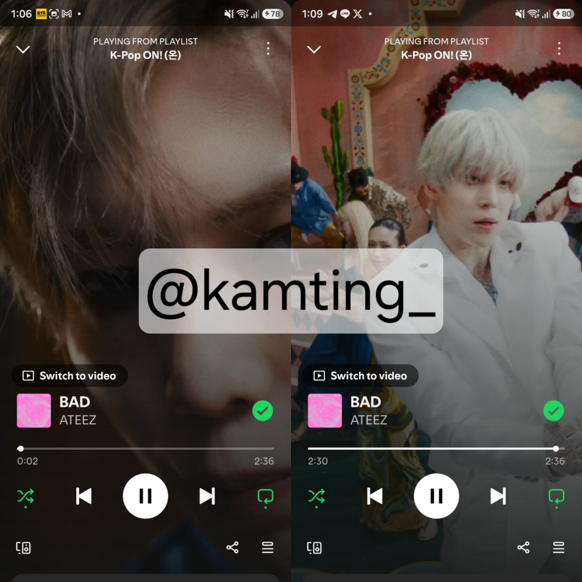 kamting_'s tweet photo. SPOTIFY

28 JUN
[2-3AM KST]

#ATEEZ #에이티즈 #GOLDENHOUR #GOLDENHOUR_Part5 #BAD #BAD에_빠져_허우적대 https://t.co/RS1TmPvhTb