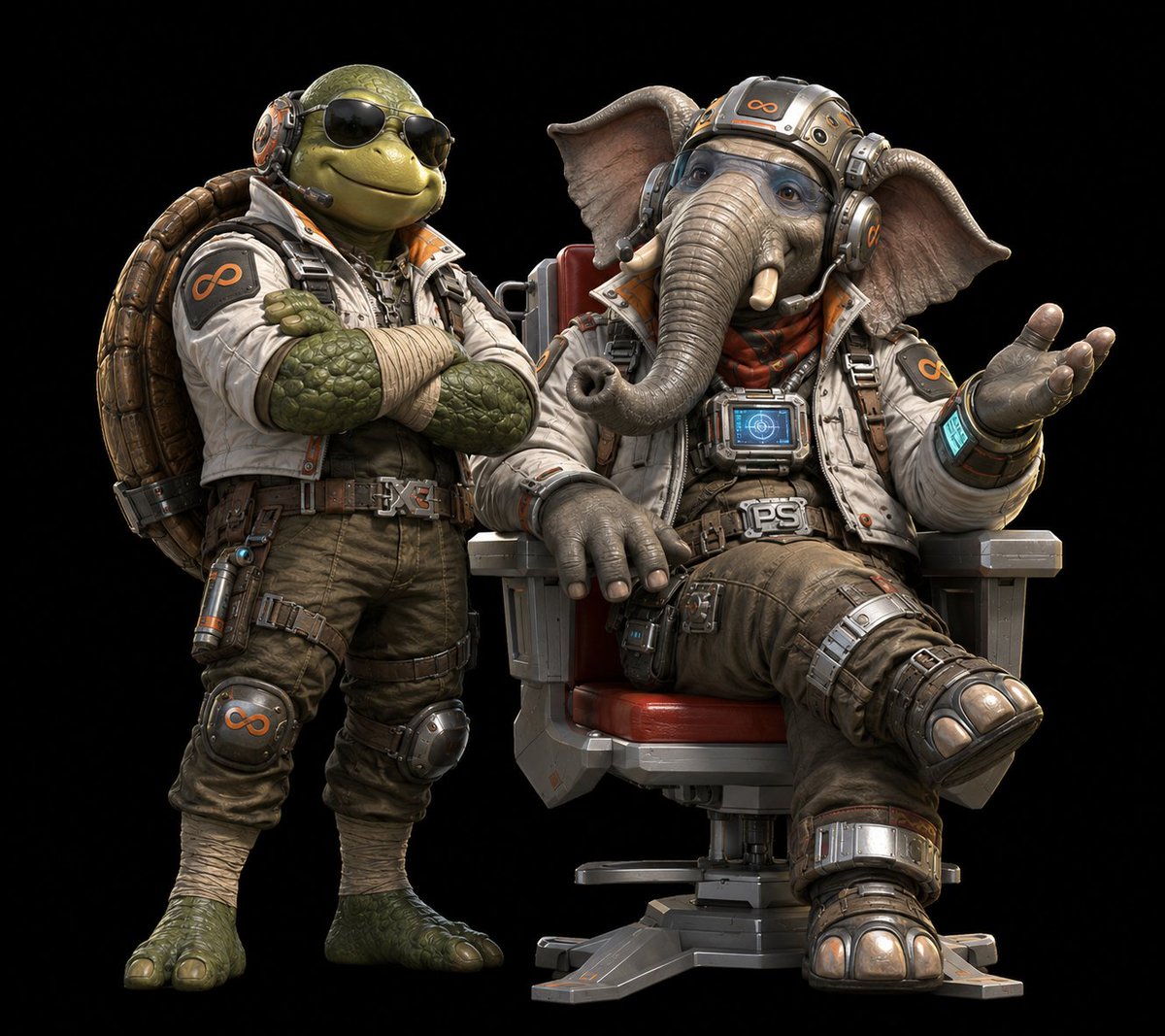 pointshopspace's tweet photo. Star Pod &amp; Rex 🐢🐘 🚀🚀 #pointshop 🔲🔳🔲 https://t.co/rH7bgfFM1E