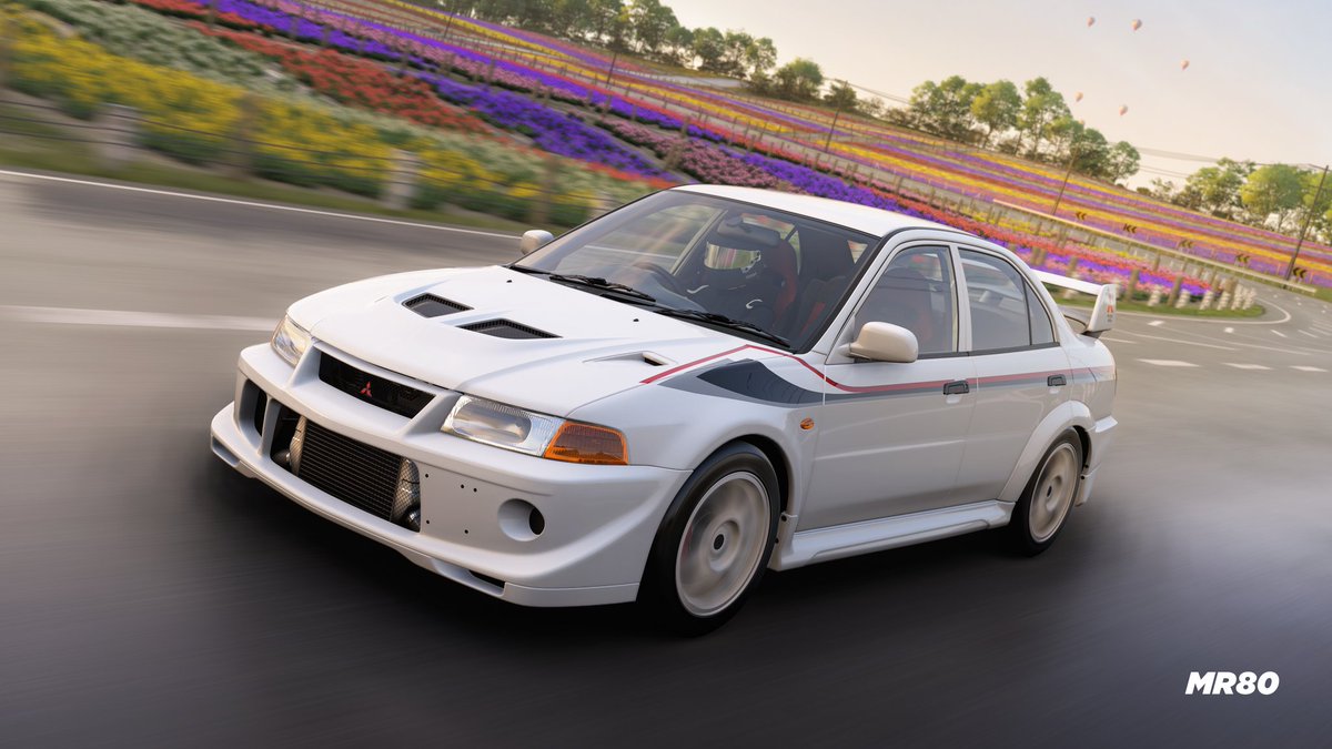 MR80YT's tweet photo. 2001 Mitsubishi Lancer Evolution VI GSR Tommi Makinen Edition

#Forza #ForzaHorizon #ForzaHorizon6 #ForzaShare #FH6Share #FH6EnEspañol #HorizonDEU #FH6enFrançais #XboxSeriesX #PhotoMode #VirtualPhotography #GhostArts #ArtisticofSociety https://t.co/fAvzIrbmDd