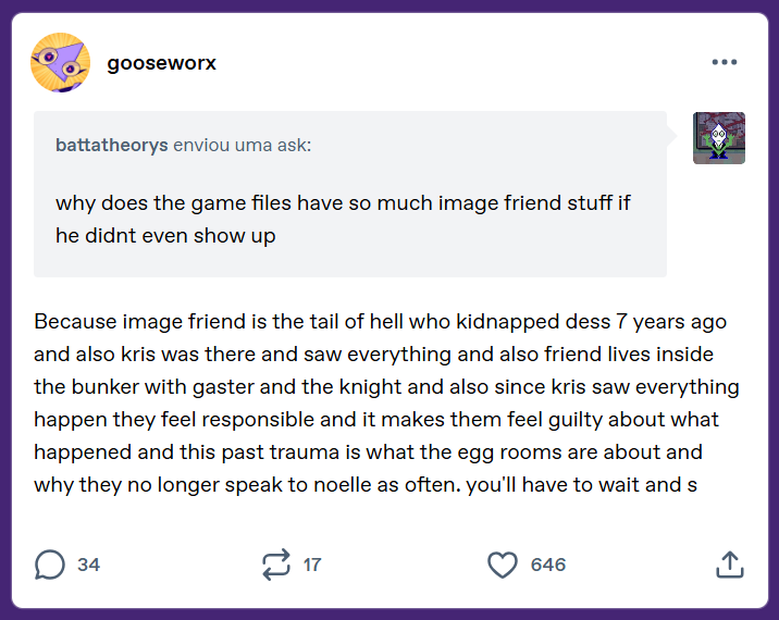 cloudyweatheryy's tweet photo. deltarune if it was written by gooseworx https://t.co/gCZUX5fSwT