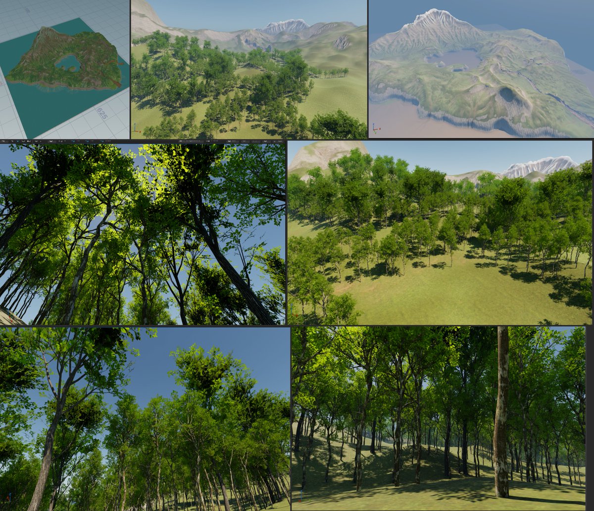 __O__sd__'s tweet photo. 5%くらいしか進んでなくて全然終わらん、SpeedTreeもシェーダーもテレインもゼロベースから一人で作るもんじゃないよこんな…() https://t.co/haJCZqFOvn