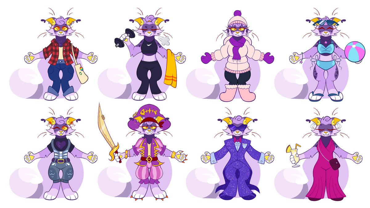 almaadash's tweet photo. Drawing my sona in a bunch of different outfits for #ArtFight !! hell yeah!!!

(pssst you guy should totally follow me there… username is alma_dash) https://t.co/tm2VEMDfeK