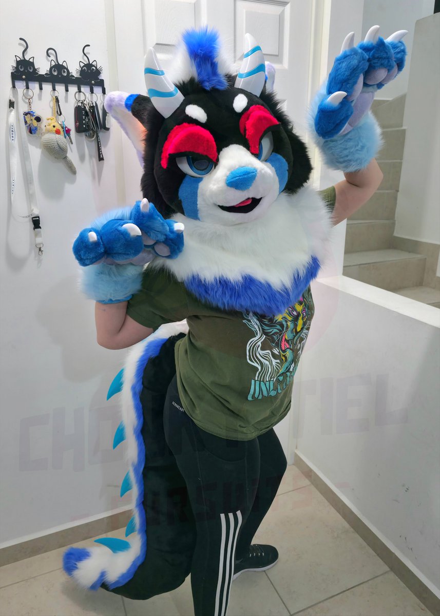 Chonky_Tiel's tweet photo. Drakodo is done ✅️ and this time, it’s already home! 🇲🇽

We loved working on this suit!
It’s a bit different from what we usually work on, It’s a red panda - dragon hybrid 🐲 https://t.co/qRM9PzkqpH