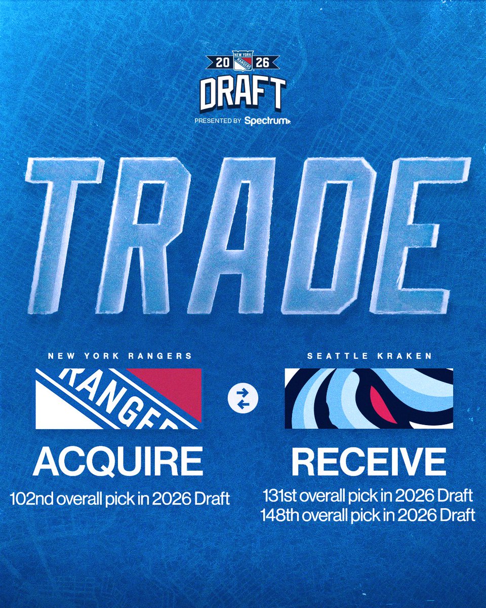 OFFICIAL: We've traded the 131st and 148th picks to Seattle in