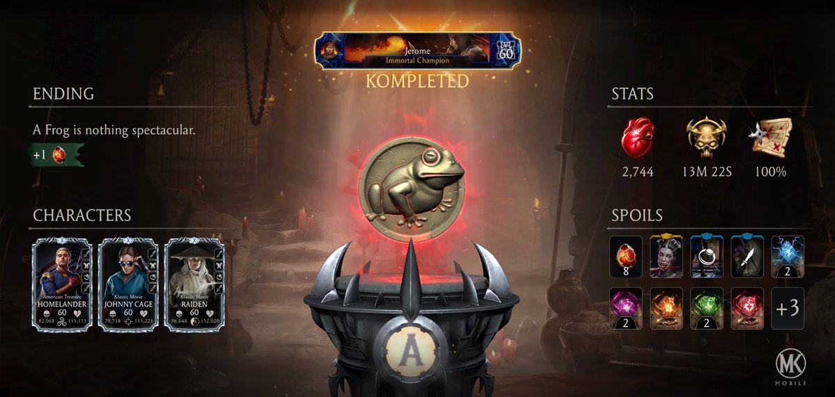 de37em's tweet photo. I just completed a Krypt Run in Mortal Kombat mobile! Check out my stats. https://t.co/0HDoWMOukW