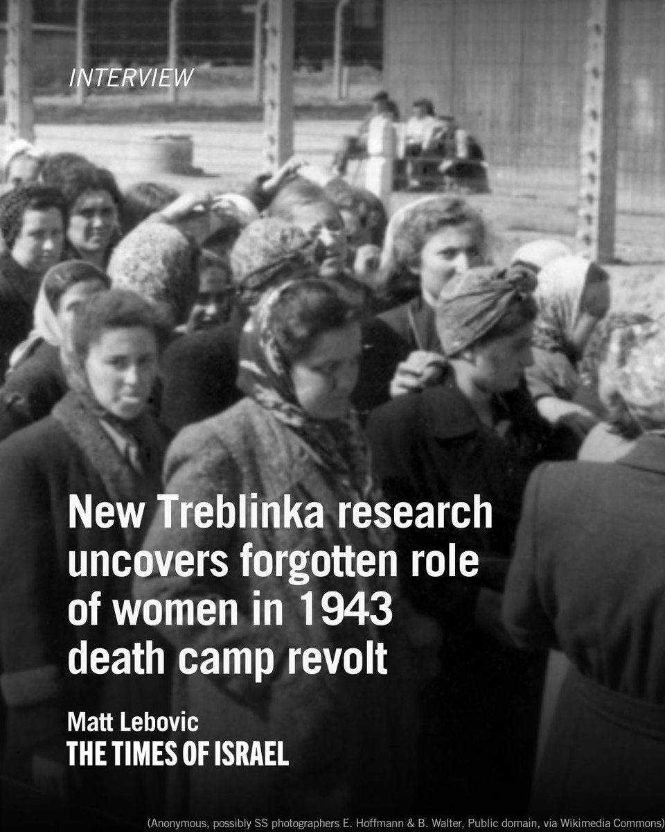 TimesofIsrael's tweet photo. INTERVIEW: For eight decades, the experiences of women who resisted the Nazis at the death camp Treblinka were almost entirely erased from Holocaust memory. 

But in a seminal book published earlier this month, historian Chad S.A. Gibbs demonstrates that female prisoners played a pivotal role in resistance at Treblinka, the German-built extermination center in occupied Poland where 925,000 Jews were murdered in the Holocaust. 

In “Survival at Treblinka: Geography, Gender, and Social Networks in Jewish Resistance,” Gibbs zooms in on the “gendered geography” of Treblinka. He is especially interested in how groups of prisoners — including women — “carved out places of resistance” underneath the perpetrators’ noses.

Read more on The Times of Israel.