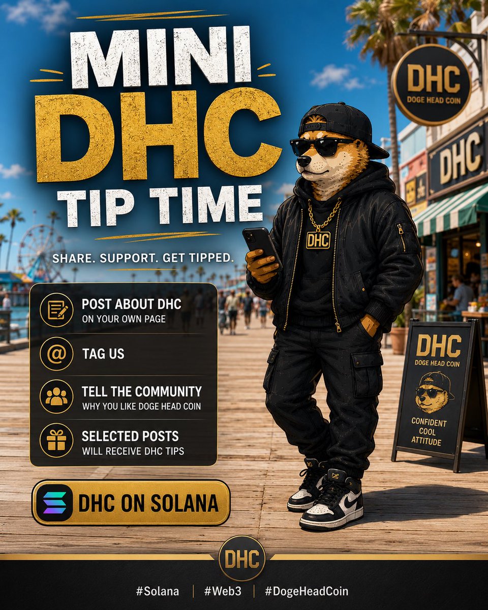 Crazypaperbag's tweet photo. Mini DHC Tip Time 💸🔥 We love surprises who's online?

Share a post about DHC on your own page and tag us. @hugh_stiel and @Crazypaperbag 

Tell the community why you like Doge Head Coin, what DHC means to you, or why DHC is everywhere.

Selected posts will receive DHC tips. 🖤💛

#Solana #Web3 #DogeHeadCoin