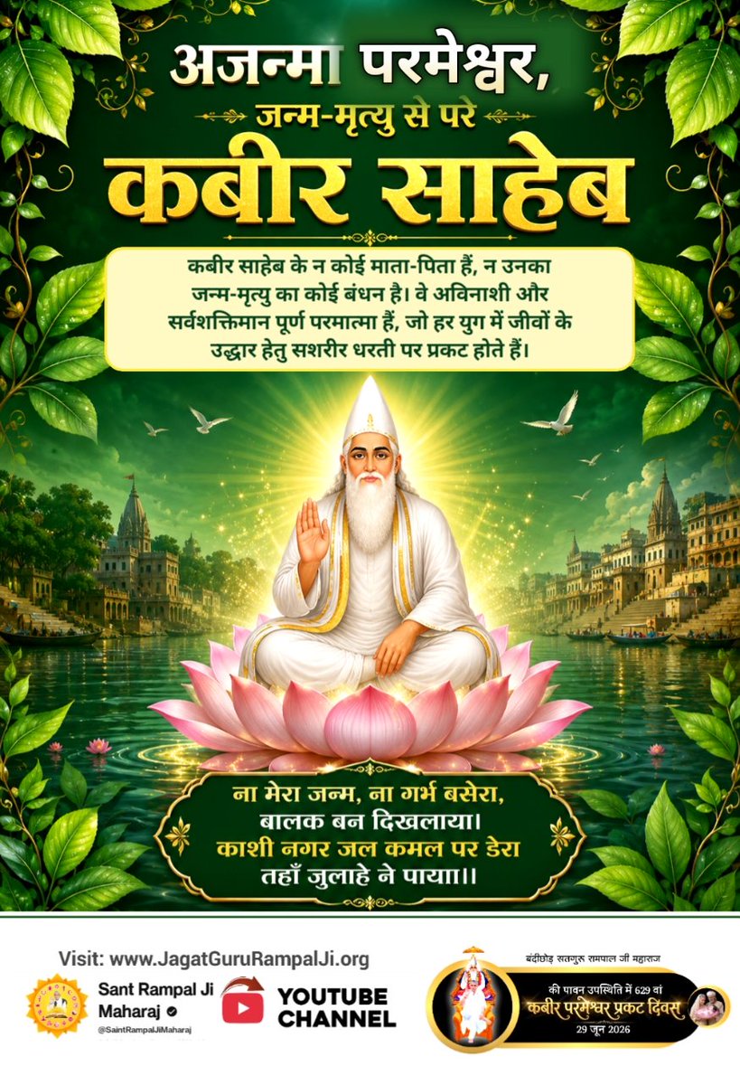 Pardeep19781's tweet photo. #न_जन्म_हुआ_न_मरा_कबीरा
#manifestation #appearance #avatar 
#KabirParmatma_PrakatDiwas
#KabirPrakatDiwas #KabirisGod #kabir #viralshorts #videoviral #reelschallenge #reelkarofeelkaro #exploremore #instagood #feastagram #SantRampalJiMaharaj https://t.co/aSCGGVGwcB