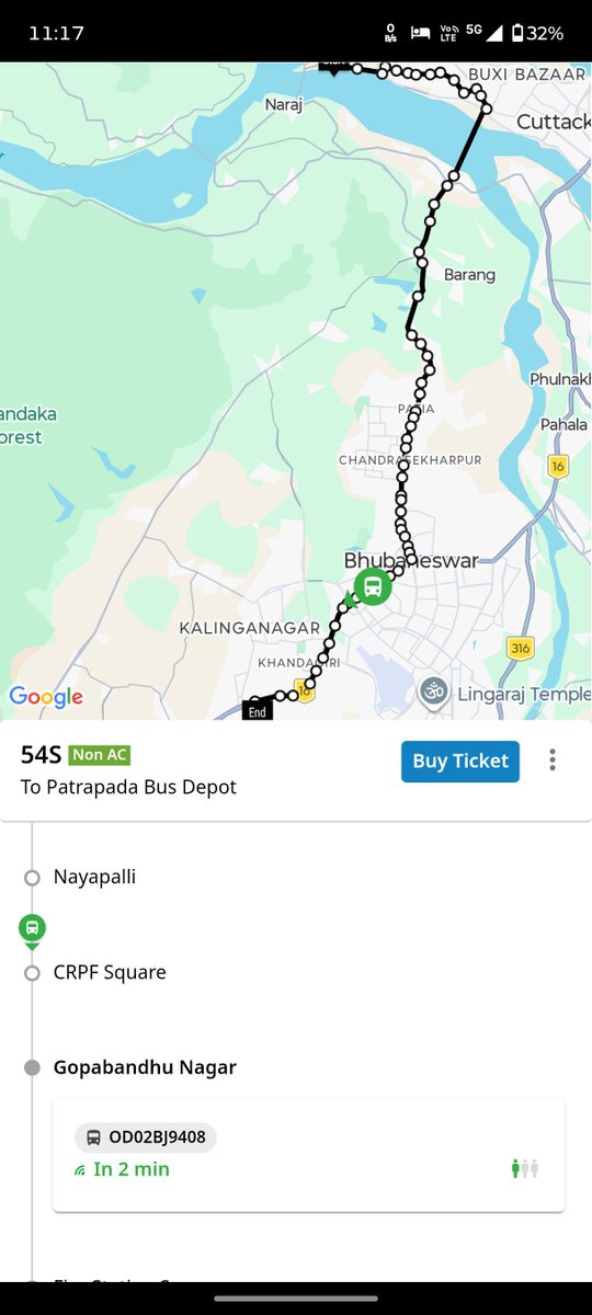 SubhadipOD's tweet photo. @CRUT_BBSR ​ Route 54S (OD02BJ9408) skipped the ISKCON Temple stop tonight, ignoring 4-6 passengers waving. This happens maximum days! Why does the Ama Bus app show times if drivers just skip stops? Take strict action! 🛑😡 https://t.co/dFQd5g11GW