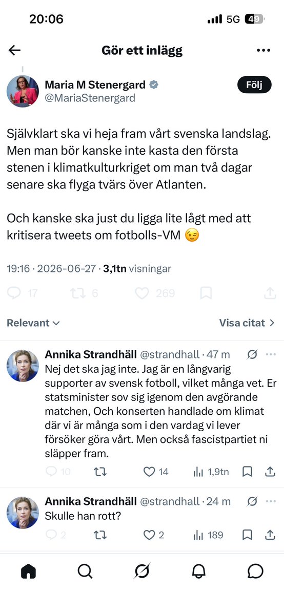 Milan9215's tweet photo. Vi har en så ointelligent utrikesminister så man blir gråtfärdig. https://t.co/8QtaQ8GLOu