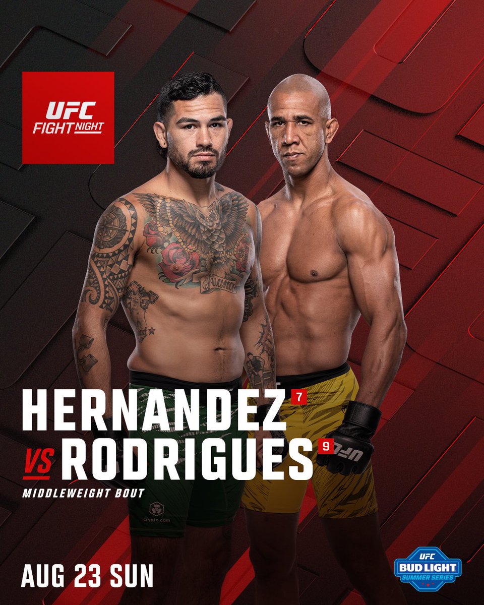 ufc_jp's tweet photo. UFCファイトナイト・サクラメントのメインイベントは・・・👀
アンソニー・ヘルナンデス🆚グレゴリー・ロドリゲス！

#UFCSacramento
📅8月23日（日） https://t.co/5aVkDBE6ko