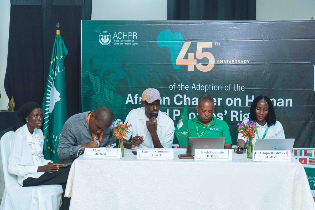achpr_cadhp's tweet photo. Our judges are now deliberating after an inspiring day of talent, teamwork and thoughtful discussion. Thank you to every participant for making the ACHPR Youth Competitions a memorable celebration of youth and human rights.

It's time to celebrate excellence! 🏆 https://t.co/gQ5JwCtzqJ