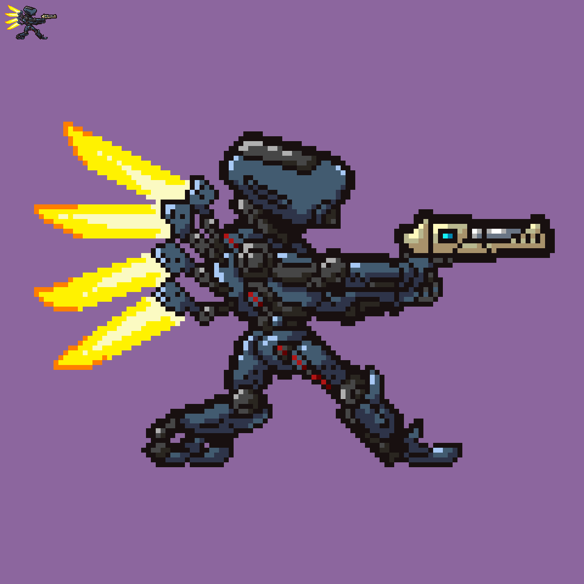 PlagueBomber's tweet photo. V1 and V2 from ULTRAKILL in the style of LISA

#ultrakill #pixelart @NewBlood @HakitaDev https://t.co/9XDP3RPCjT