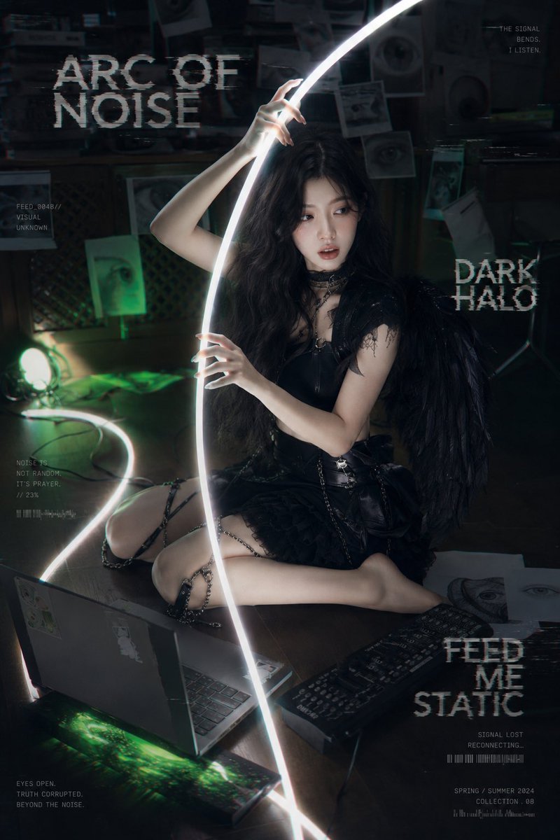 Dark Cyber-Goth Angel Poster