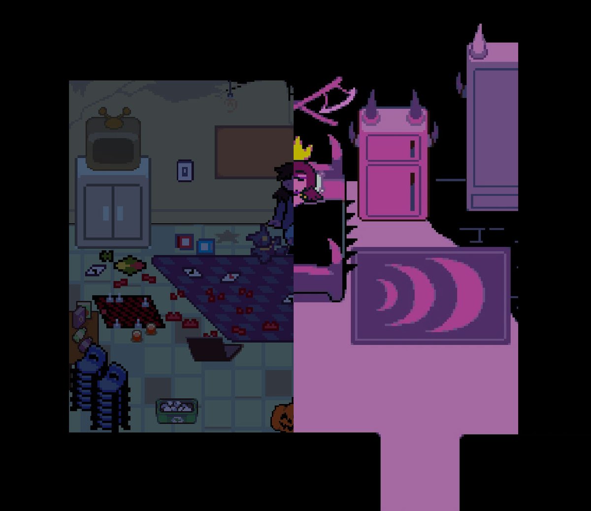 Raconza1's tweet photo. Can You Ever Come Home?
#deltarunespoilers https://t.co/6IBhD88xB7