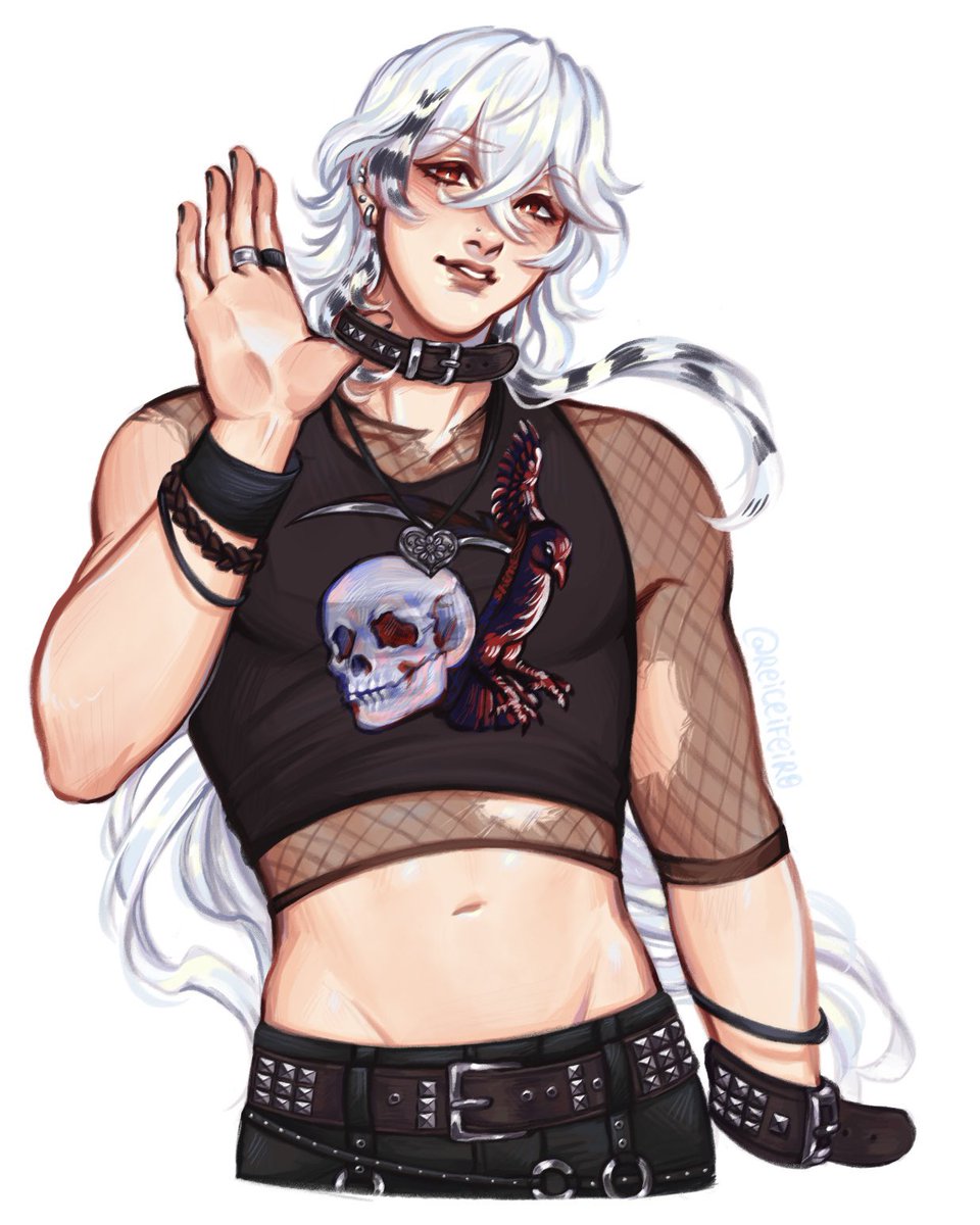 ReiCeifeiro's tweet photo. While I struggle to make my next drawing work, here it is a painted version of this

#ADateWithDeath https://t.co/afCjaXWQOj