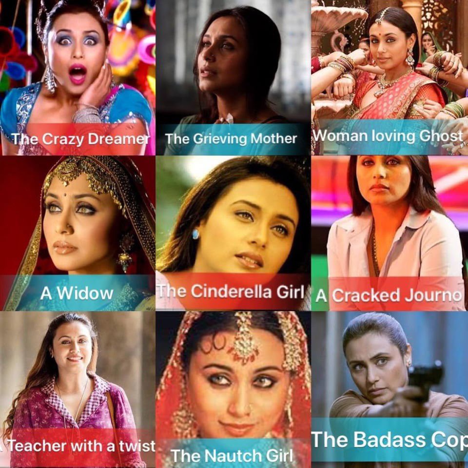 DilaikMatters's tweet photo. The Range of Rani 
The G.O.A.T 
Queen of Versatility #RaniMukerji https://t.co/9oFAfdlWqm