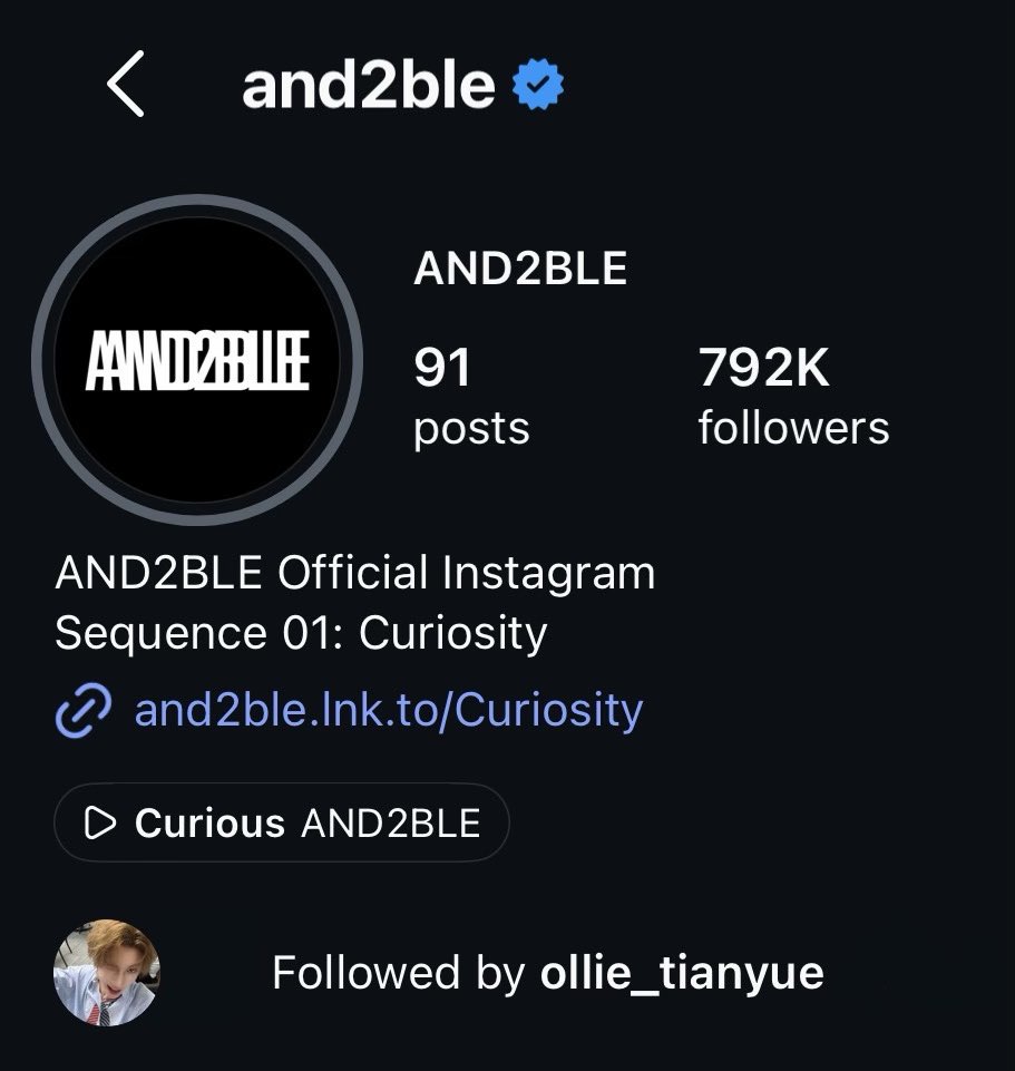 fuhaoskaru's tweet photo. ollie just opened his instagram account and immediately followed and2ble 🥹 oh my precious, he’s really been supporting and keeping up with them 🤍 https://t.co/j6JX1hZ3EA