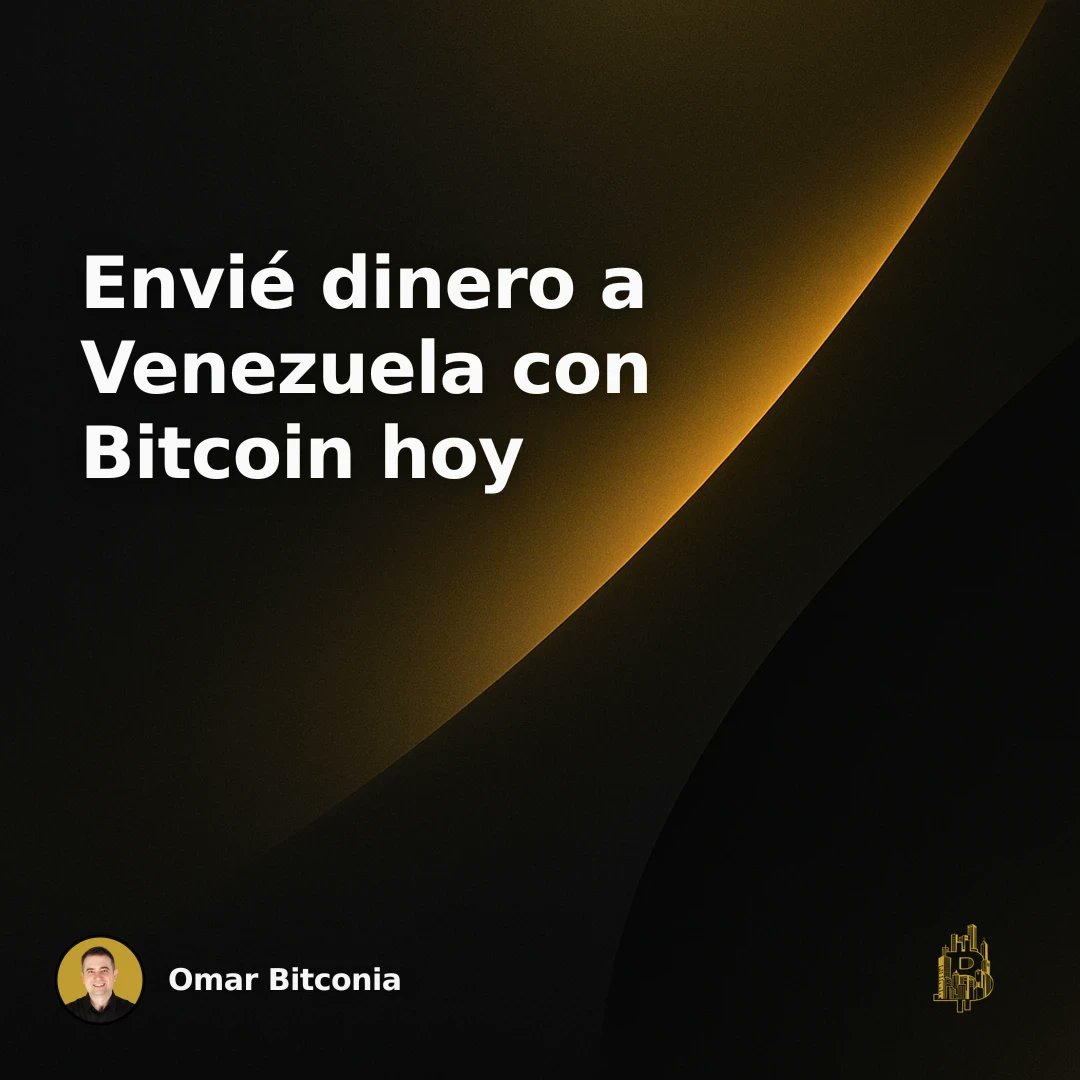 OmarLopezBTC's tweet photo. Hoy he enviado dinero a una persona en Venezuela. Con Bitcoin.

He mandado riqueza de España a Venezuela teniendo solo una dirección. Un código QR de la persona que lo iba a recibir. Ya está.

Sin que nadie lo pudiera parar. Sin pedir permiso a nadie. Sin estar registrado en ningún sitio.

15 minutos en llegar. Comisión de 10 céntimos de dólar.

Un chiste.

Si esto lo hubiera hecho por un banco normal, sinceramente, no sé lo que hubiera llegado. Comisiones del banco de aquí, comisiones del banco de destino, el cambio a bolívares, lo que se quede el Estado de Venezuela por el camino… no quiero ni saberlo.

Sin embargo con bitcoin solo somos dos personas. Sin intermediarios. De una parte del mundo a la otra.

Así que la próxima vez que te digan que Bitcoin no sirve para nada, explícales esto 👍
