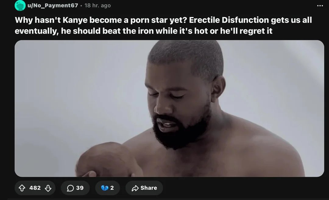Kanye_Funnies's tweet photo. fuck goin on in r/kanye https://t.co/xaEv7l39Ug