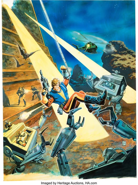 fabiaschi's tweet photo. Cover art for the NES version of Bionic Commando by Frank Cirocco: https://t.co/zvIj7eHsXf