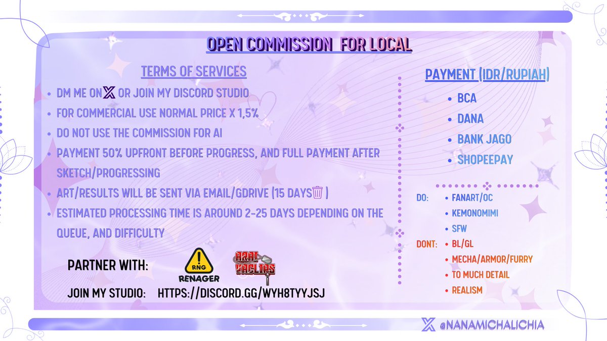NanamiChalichia's tweet photo. Sudah saatnya nami jualan CHIMOL!
Dijual jasa pembuatan Chimol Berlayer2 (L2D Art Only)!
Special untuk 5 orang pertama!!!
Siapa cepat dia dapat! 
Add DC supaya fast respon (NamiChia)

[❤️ &amp; 🔄 are appreciated! ]
#zonauang #zonajajan 
#Commission #commissionart #commissionopen https://t.co/tH1Ou0a8G3