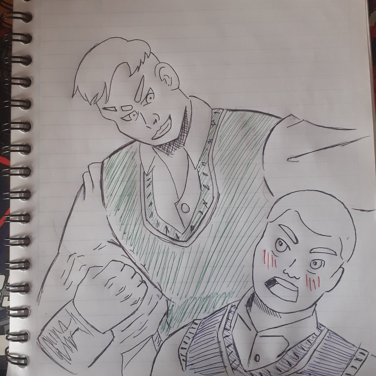 SPIDERGHOST_5's tweet photo. A long-time art requeste for @MeetaVNU 

About 2 years ago Meeta Osita stream Bully: Scholarship Edition and requested to her consumer's / viewers to draw fan art of Gary &amp; Pete 💘

As today is Meeta [GRADUATION]
#Meetart #bully #fanart #sketch https://t.co/oSZNieg5xq