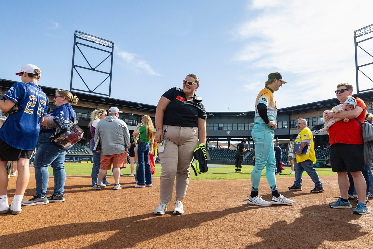 bgsu's tweet photo. BGSU student Riley Wagner is turning her one-of-a-kind RAAM degree into action during an internship with @TheSavBananas! Working as a fan experience and event operations intern, Riley is gaining a behind-the-scenes look at “The Greatest Show in Sports.”🍌

Through this experience, an internship at Cedar Point and the Disney College Program, and her studies in the BGSU Resort and Attraction Management (RAAM) program, Riley is career-ready and set up for success after graduation. "BGSU was one of the only schools that had resort and attraction management, then seeing the internships and getting guaranteed experience in the workforce was a huge draw to Bowling Green for me,” Riley said. Read more: https://t.co/CYav2tGveO