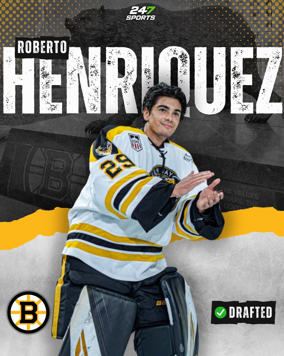 contecast's tweet photo. This isn't gonna get old 😆

Roberto Henriquez has been selected by the Boston Bruins in the #2026NHLDraft 🐻

#nhlbruins| #forboston🦅 https://t.co/L9fWXTtehj