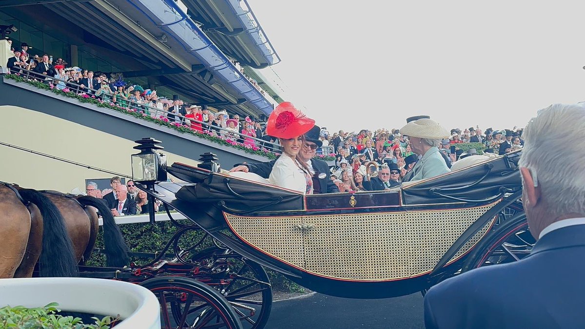 Danielledeniese's tweet photo. A incredible privilege to attend Royal Ascot as guests of the Royal family and to be invited to be part of the Royal Procession from Windsor Castle entering by carriage into Royal Ascot with Their Majesties The King and Queen for Day One of the 2026 races.

Loved my John Boyd hat! 
 
@Ascot 
@MarchesaFashion 
@LouboutinWorld 
@vancleefarpels