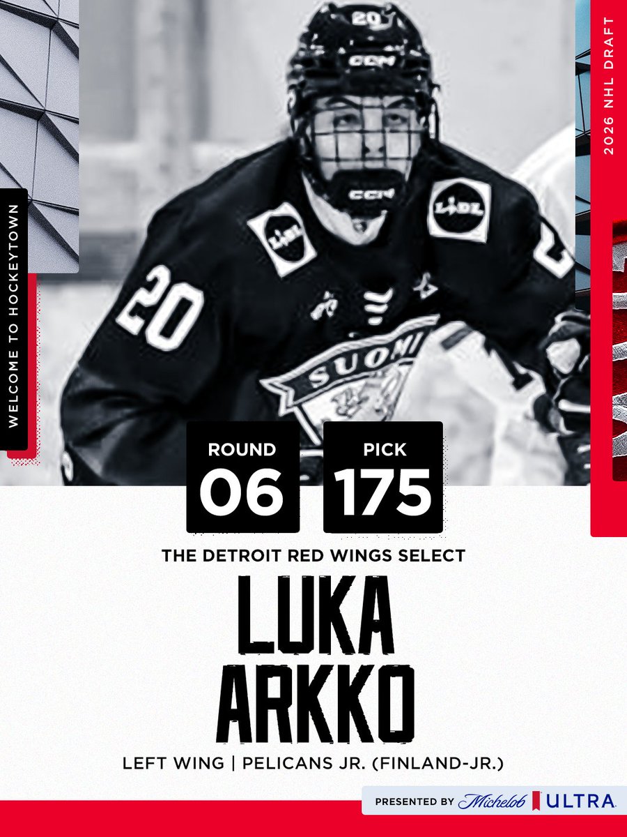 DetroitRedWings's tweet photo. Big Luka! https://t.co/RUl28VMp6V