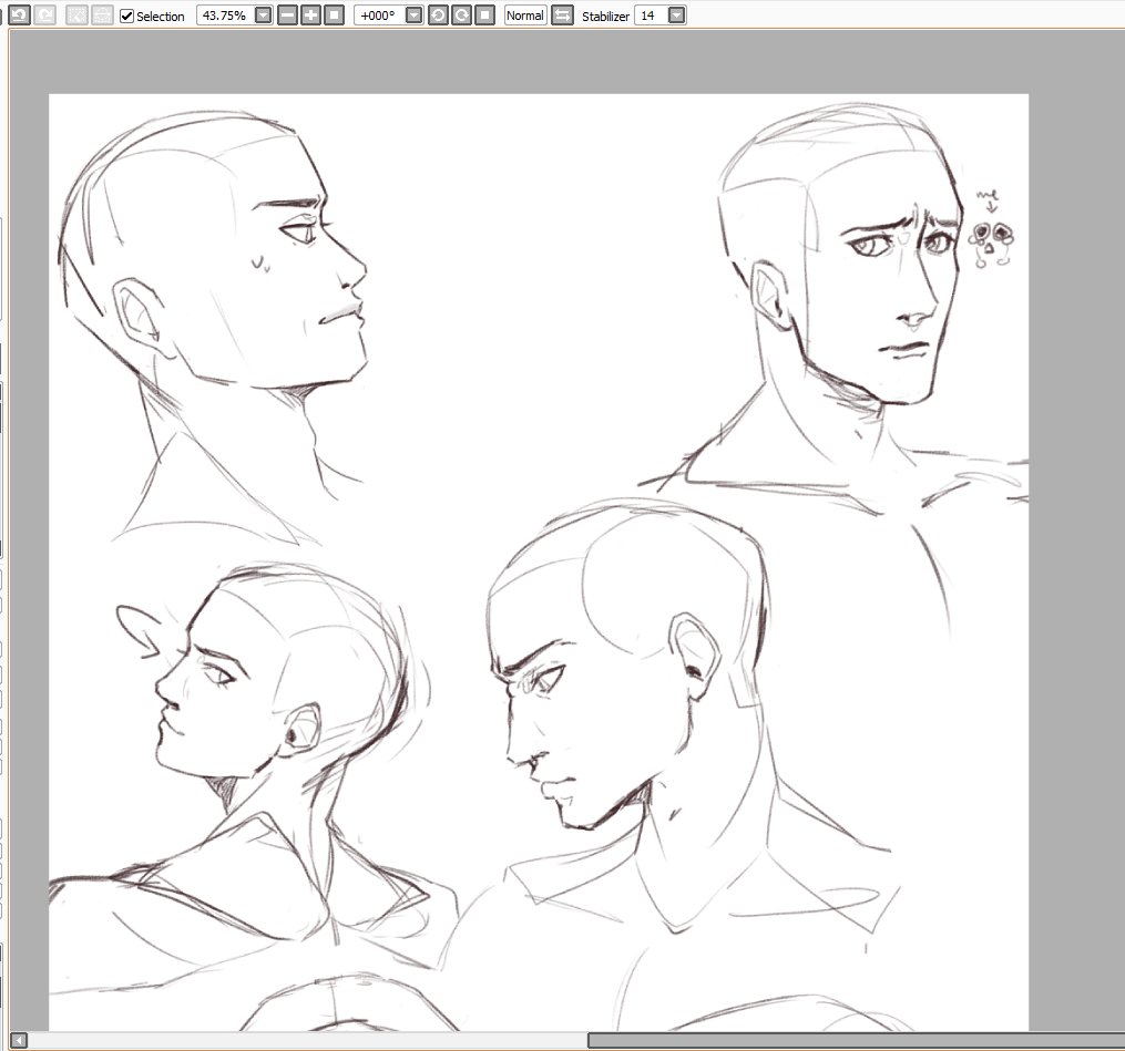 peachhy08's tweet photo. some side profile and expressions practice! conveying emotions is difficult,, , https://t.co/0UCzKqoB2n