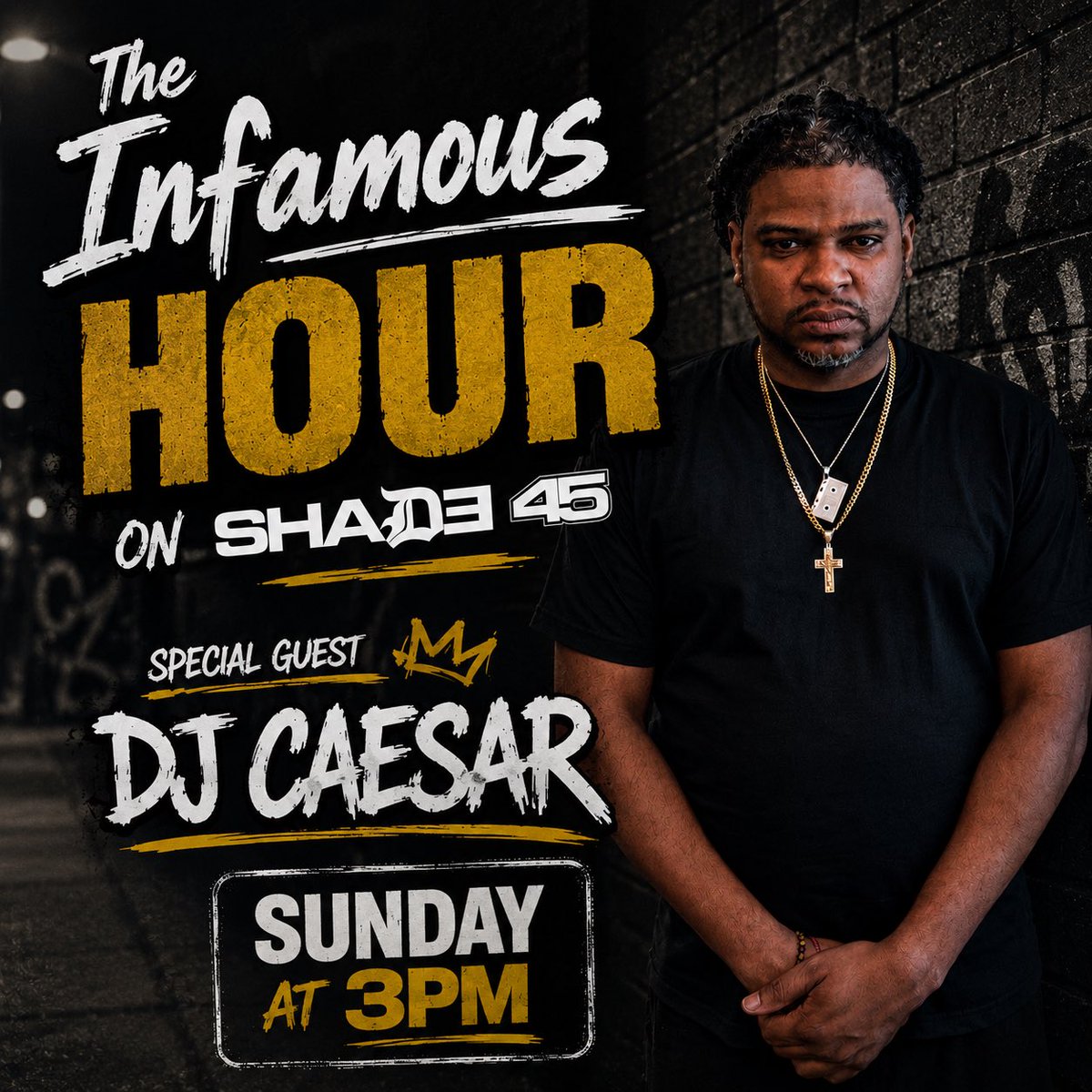 DJ_CAESAR's tweet photo. I want to thank @purfek &amp; @mobbdeephavoc for calling me to provide the joints this Sunday on The Infamous Hour on Shade 45. Dope joints will be played. Set your alarms now. Catch me tomorrow 🫡 https://t.co/mTLkOPZ3wZ