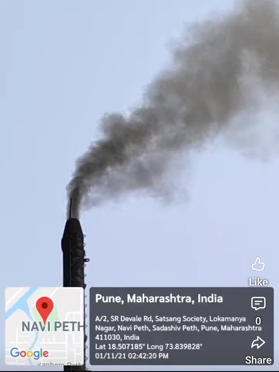 navipeth's tweet photo. ❗Uncontrolled #AirPollution❗
Pune Vaikunth Crematorium 24/7
Bonsai chimney
sending smoke into Pune homes
10000kg wood/day burnt in open
#LungCancer & #asthma rising
Taller chimney
Reduce load
100% enclosed pyres
#RightToBreathe #Article21
#Pune #PM2_5 #NOx #SO2 #O3
#PAH #Carcinogen #benzene
#murlidharmohol #madhurimisal