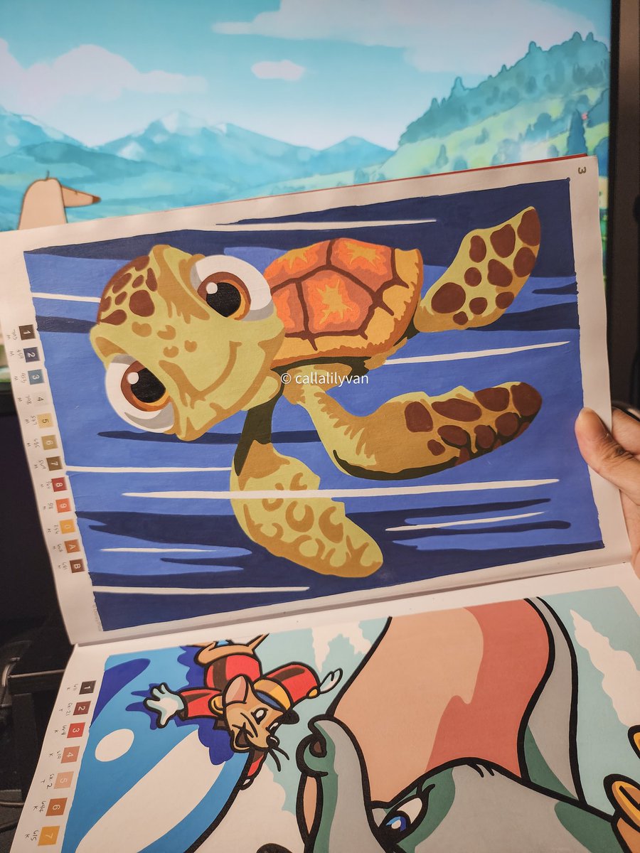 Callalilyvan's tweet photo. Coloring this page using MEEDEN acrylic markers! I do minimum of 2 layers, and more if I'm using the lighter colors like yellow or light green.
* page is primed with clear gesso
#colorbynumber #coloring #coloriagesmysteres #findingnemo #meeden https://t.co/T0JXyL9rFk